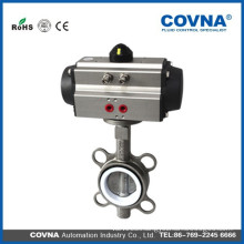 stainless steel pneumatic butterfly valve with PTFE seal